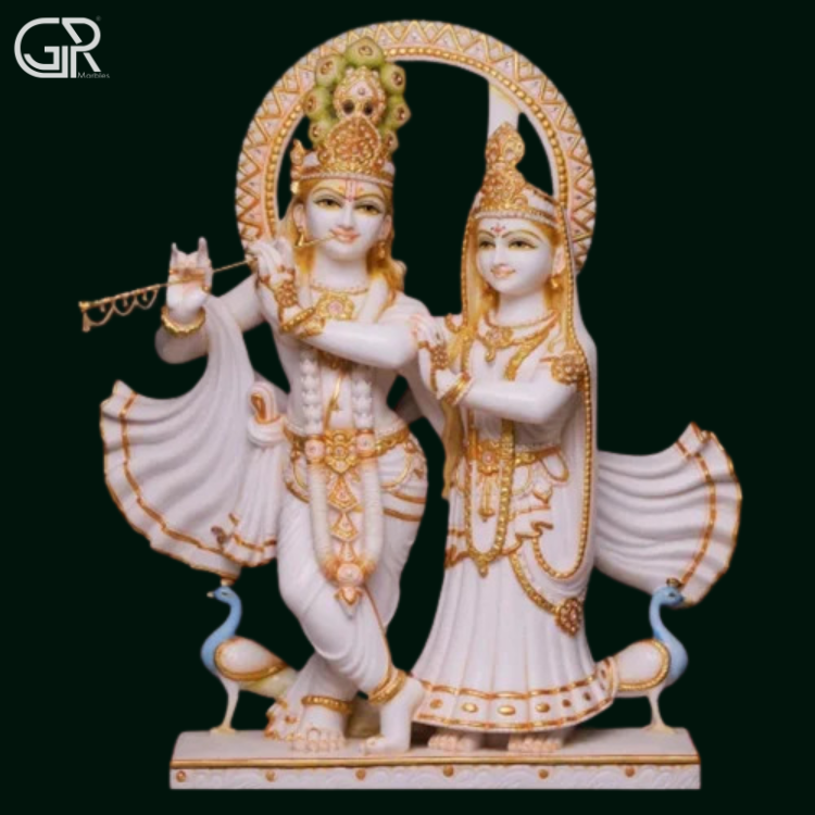 Radha Krishna Idol Marble
