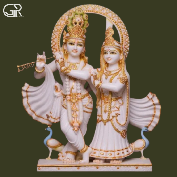 Radha Krishna Idol Marble