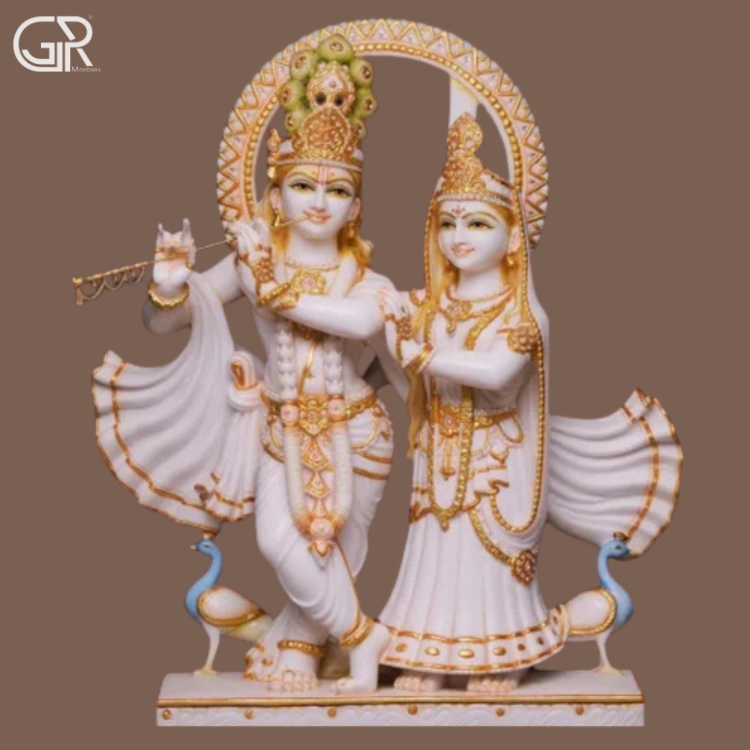 Radha Krishna Idol Marble