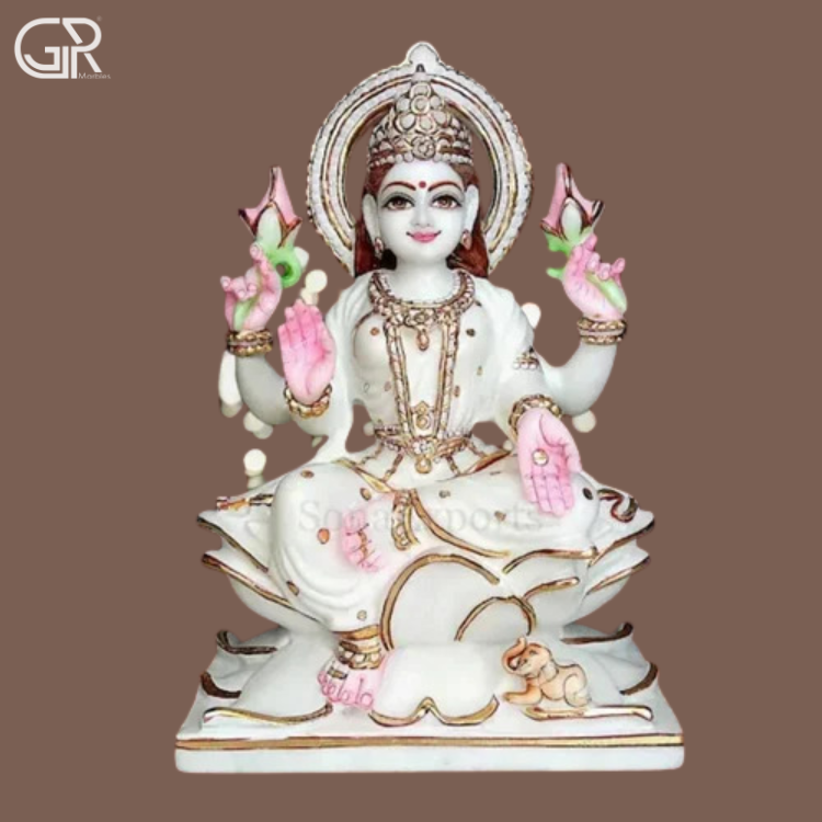 White Marble Laxmi Mata Statue