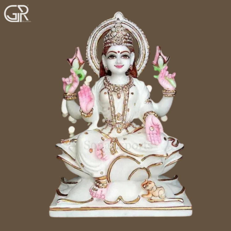 White Marble Laxmi Mata Statue