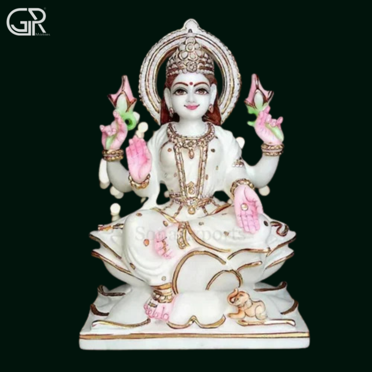 White Marble Laxmi Mata Statue