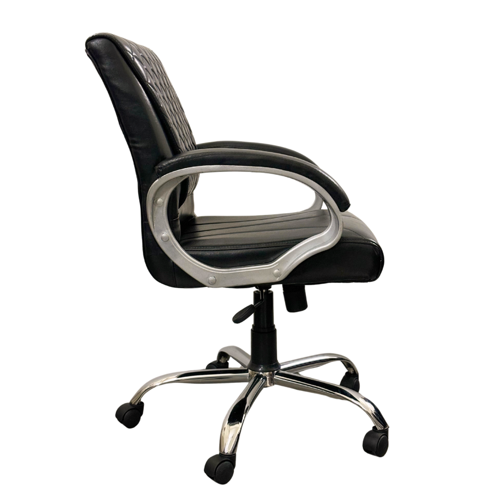 Opal Mid Back Leatherette Executive Revolving Black Office Chair