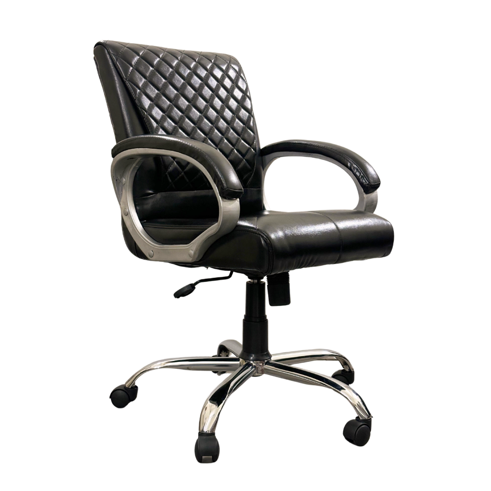 Opal Mid Back Leatherette Executive Revolving Black Office Chair