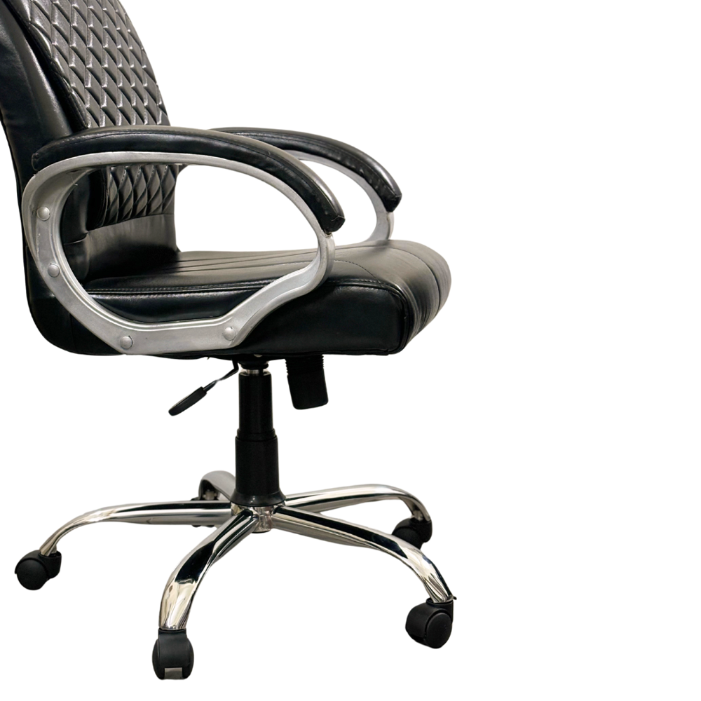 Opal Mid Back Leatherette Executive Revolving Black Office Chair