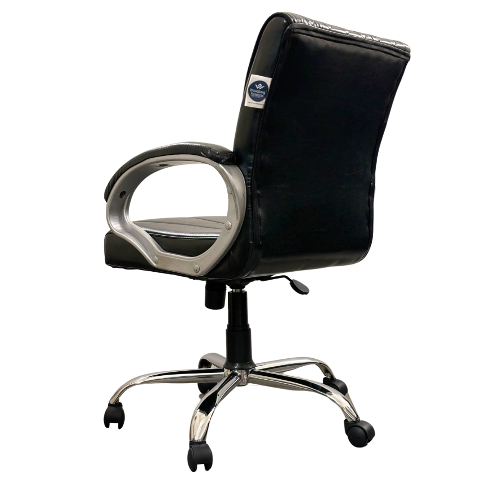 Opal Mid Back Leatherette Executive Revolving Black Office Chair