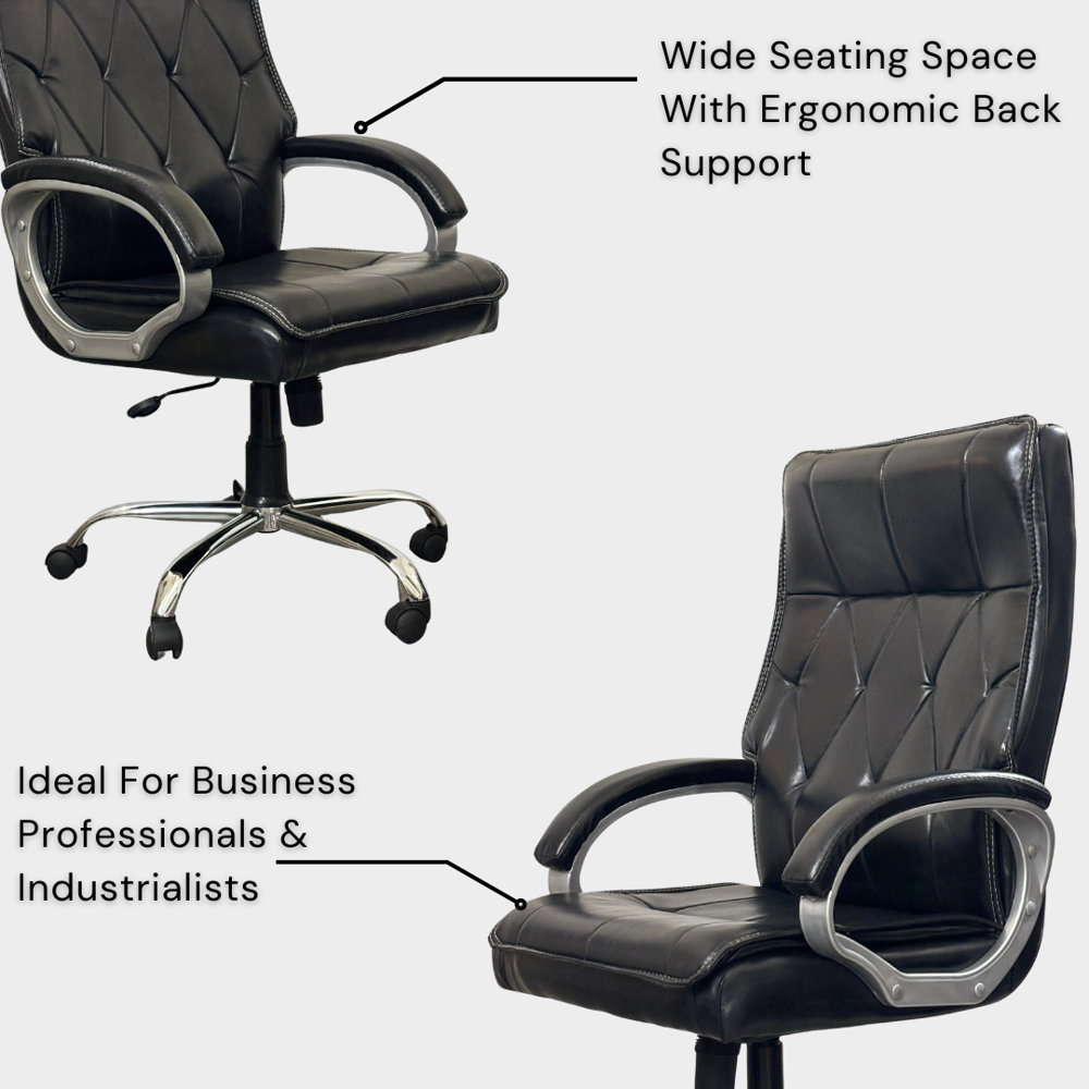 A+ Majesta High Back Executive Boss Office Chair Black 
