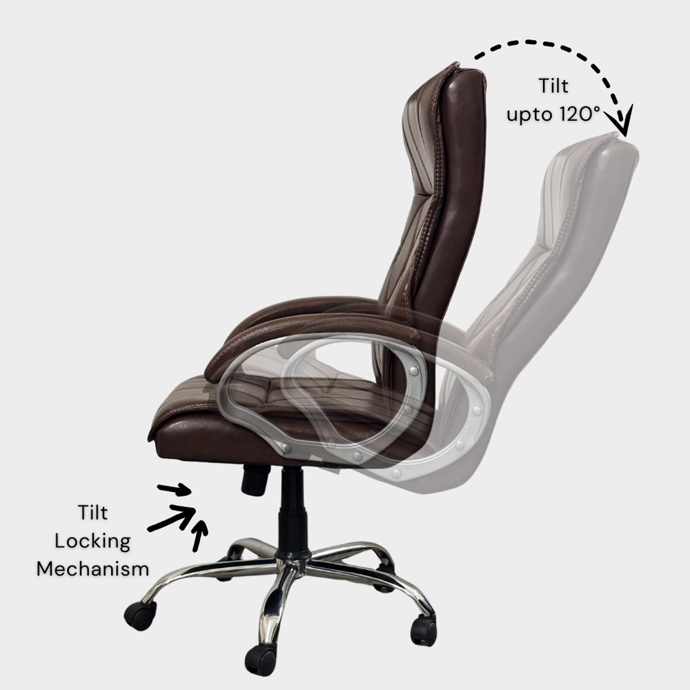 A+ Majesta High Back Executive Boss Office Chair Brown 