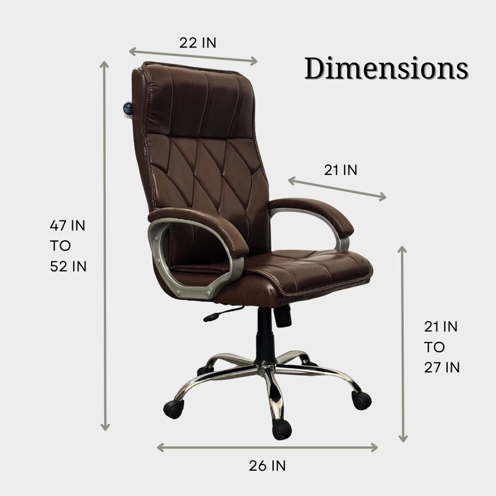 A+ Majesta High Back Executive Boss Office Chair Brown 