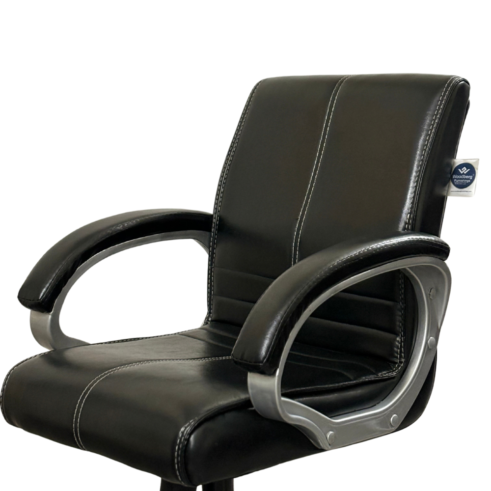 Regent Mid Back Ergonomic Leatherette Revolving Office Chair