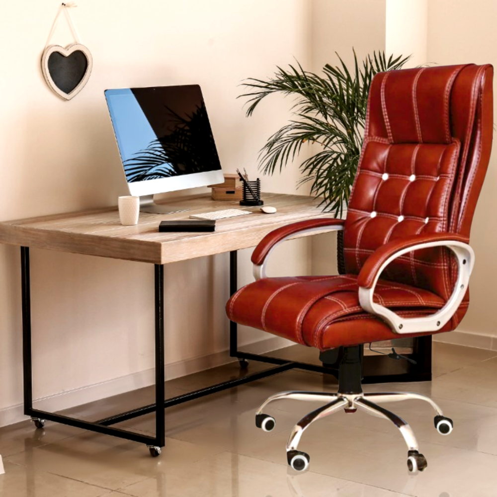 Beyond High Back Executive Revolving Office Chair Cherry Brown 