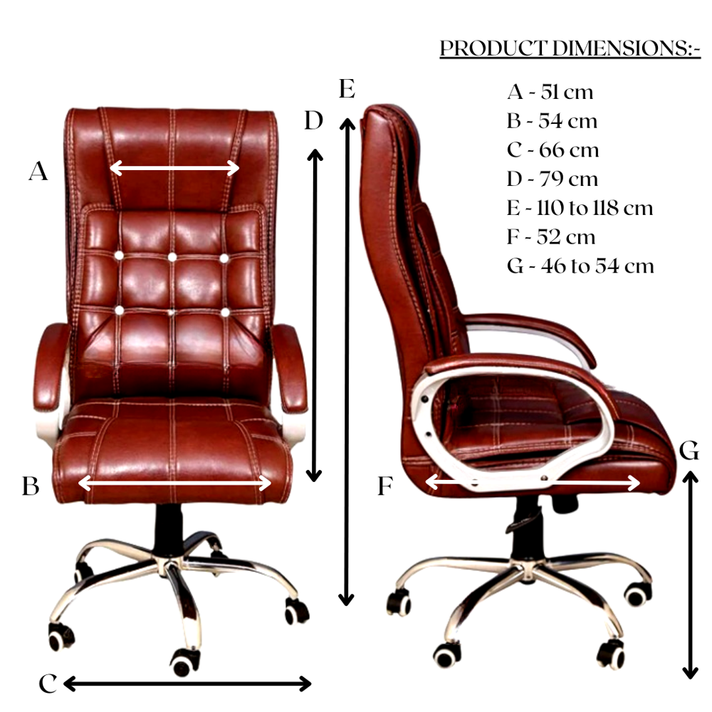 Beyond High Back Executive Revolving Office Chair Cherry Brown 