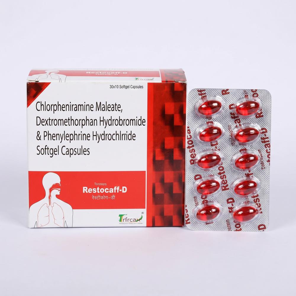Restocaff-d Softgel Cap - White/off-white Oval Softgel, Rabeprazole 20mg + Domperidone 30mg, Acid Reflux Relief