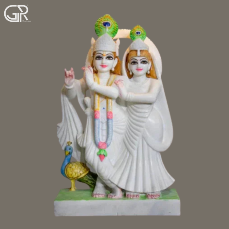 Marble Radha Krishna Murti