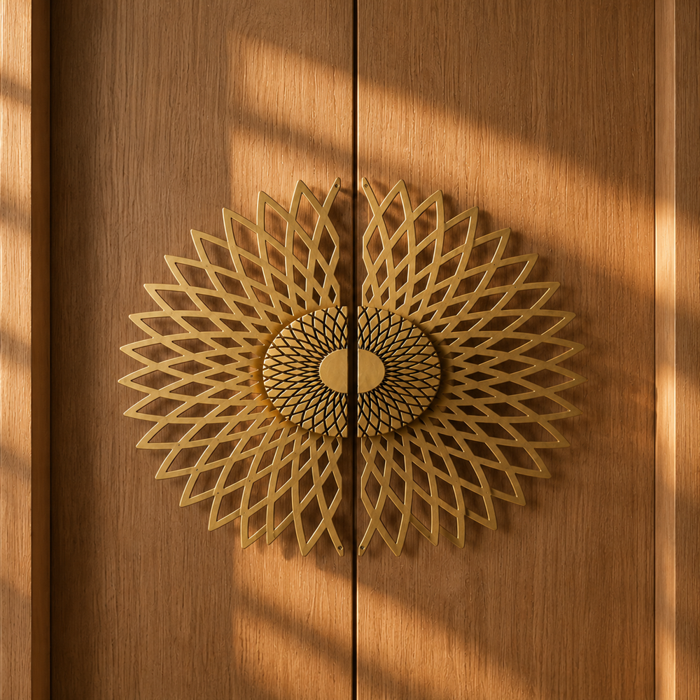 Circle Mandala Door Handle - Capacity: 50 Kg