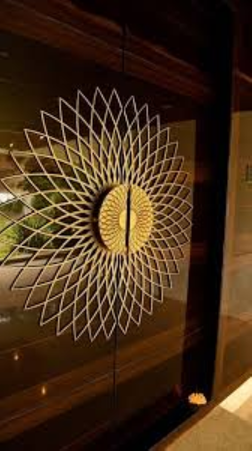 Circle Mandala Door Handle - Capacity: 50 Kg