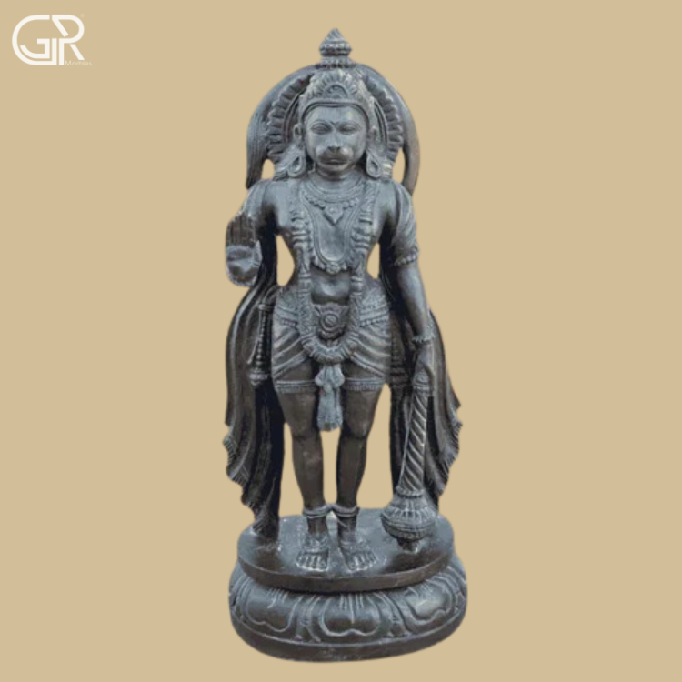 Black Marble Hanuman Ji Statue