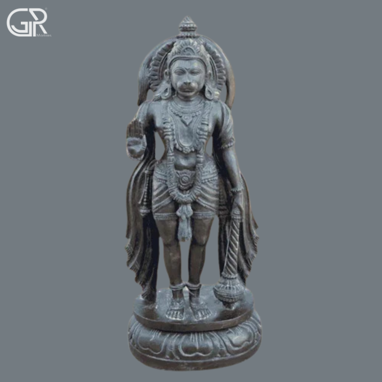 Black Marble Hanuman Ji Statue