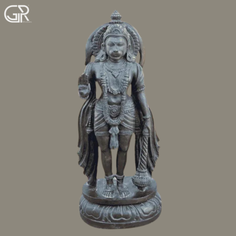 Black Marble Hanuman Ji Statue