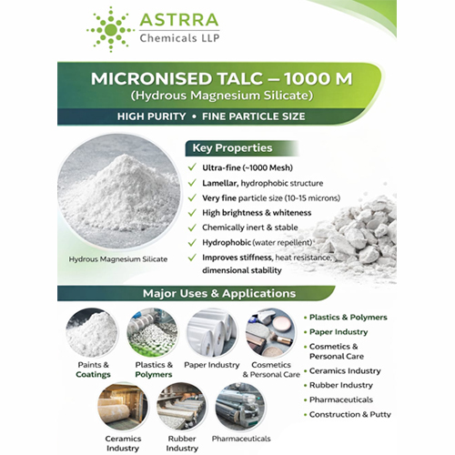 Micronised Talc 1000 M Hydrous Magnesium Silicate