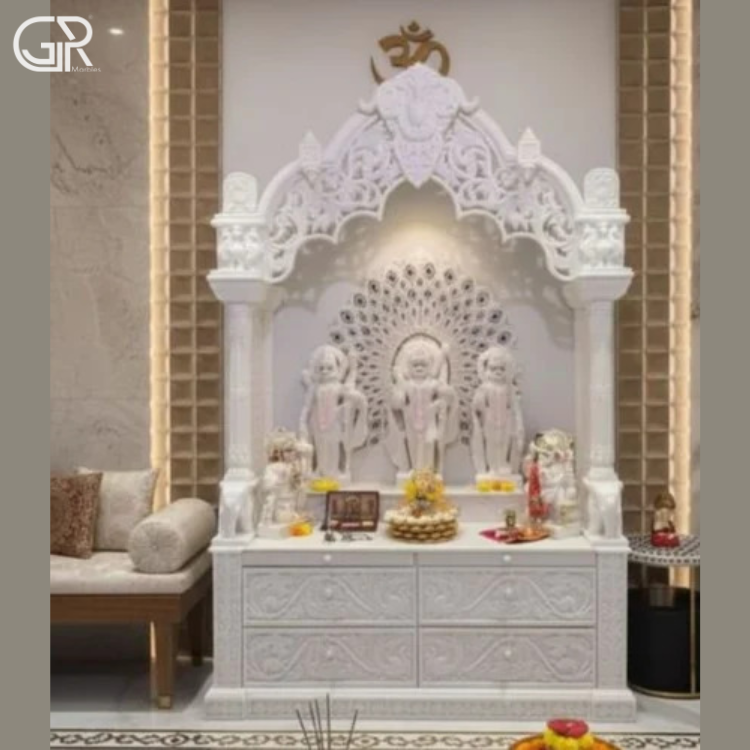 simple vietnam marble temple for home