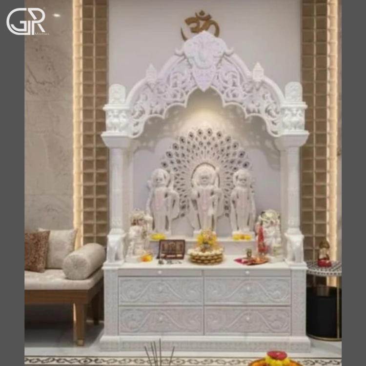 simple vietnam marble temple for home