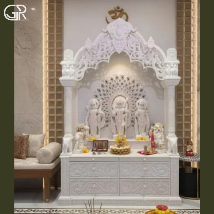 simple vietnam marble temple for home