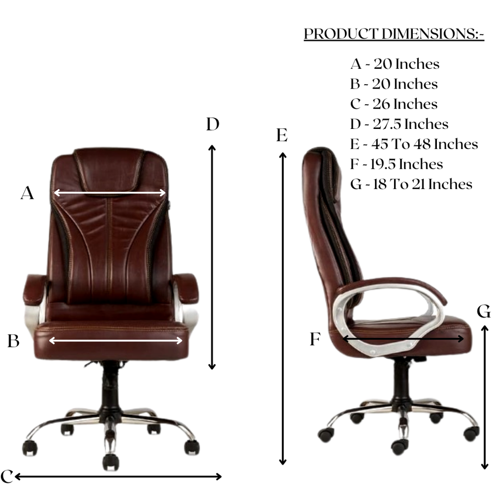 Galore High Back Director Revolving Office Chair Brown 