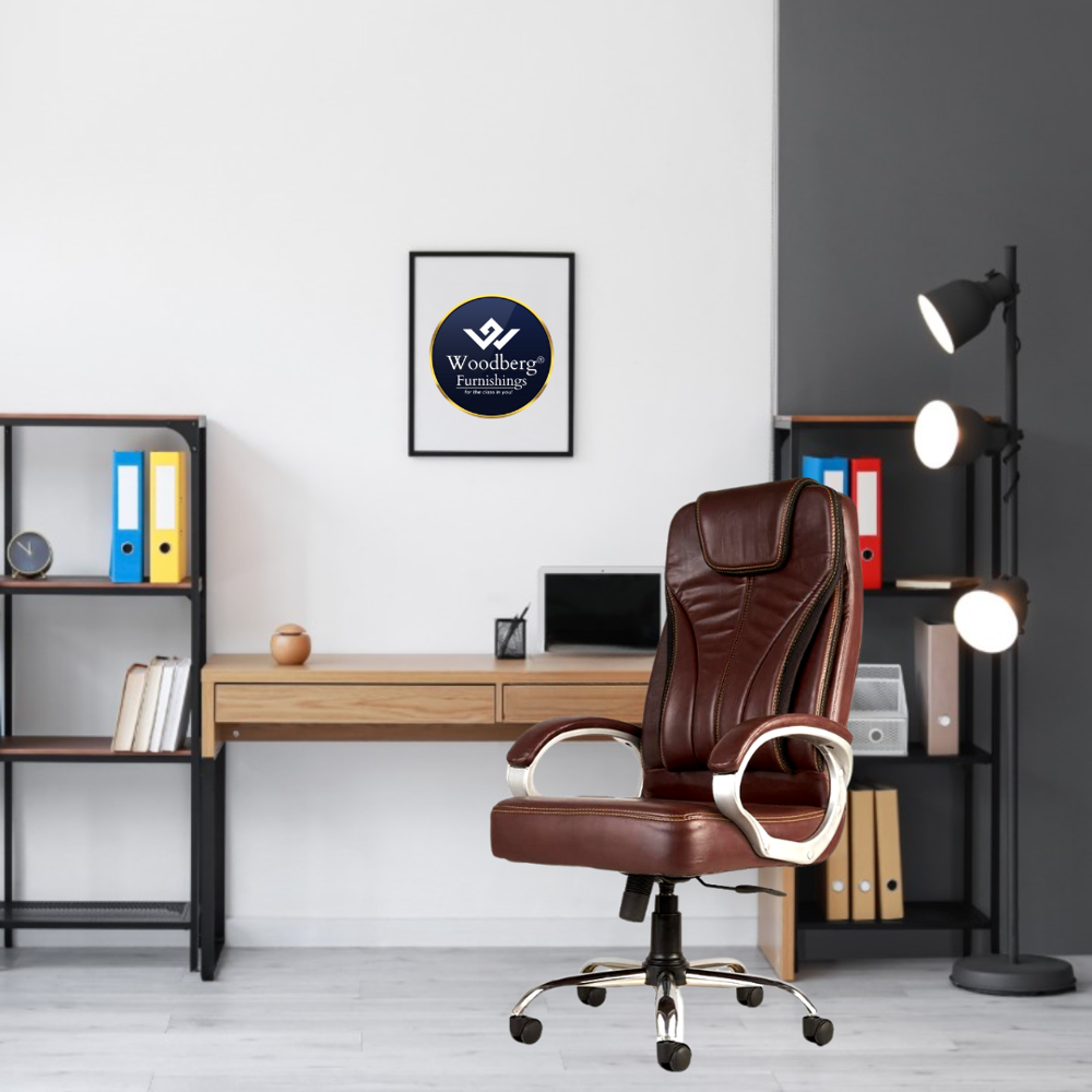 Galore High Back Director Revolving Office Chair Brown 