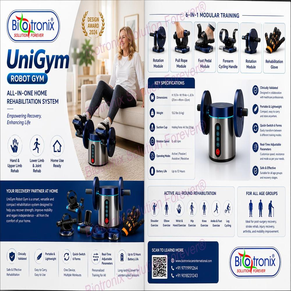 UniGym Robot Assisted Therapy Machine for Muscle Rehabilitation