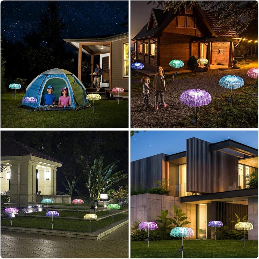 Solar-Powered Fiber Optic Garden Light - (1 Pc)