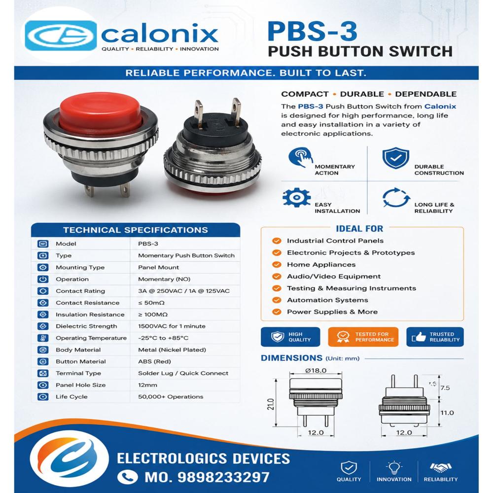 Push Button Switch PBS-3