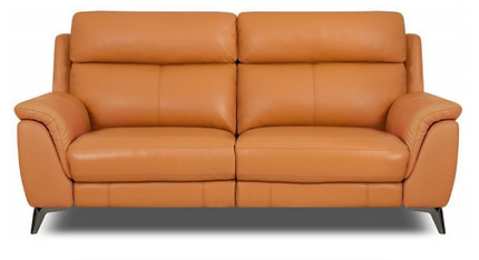 Orange Leather Sofa Set
