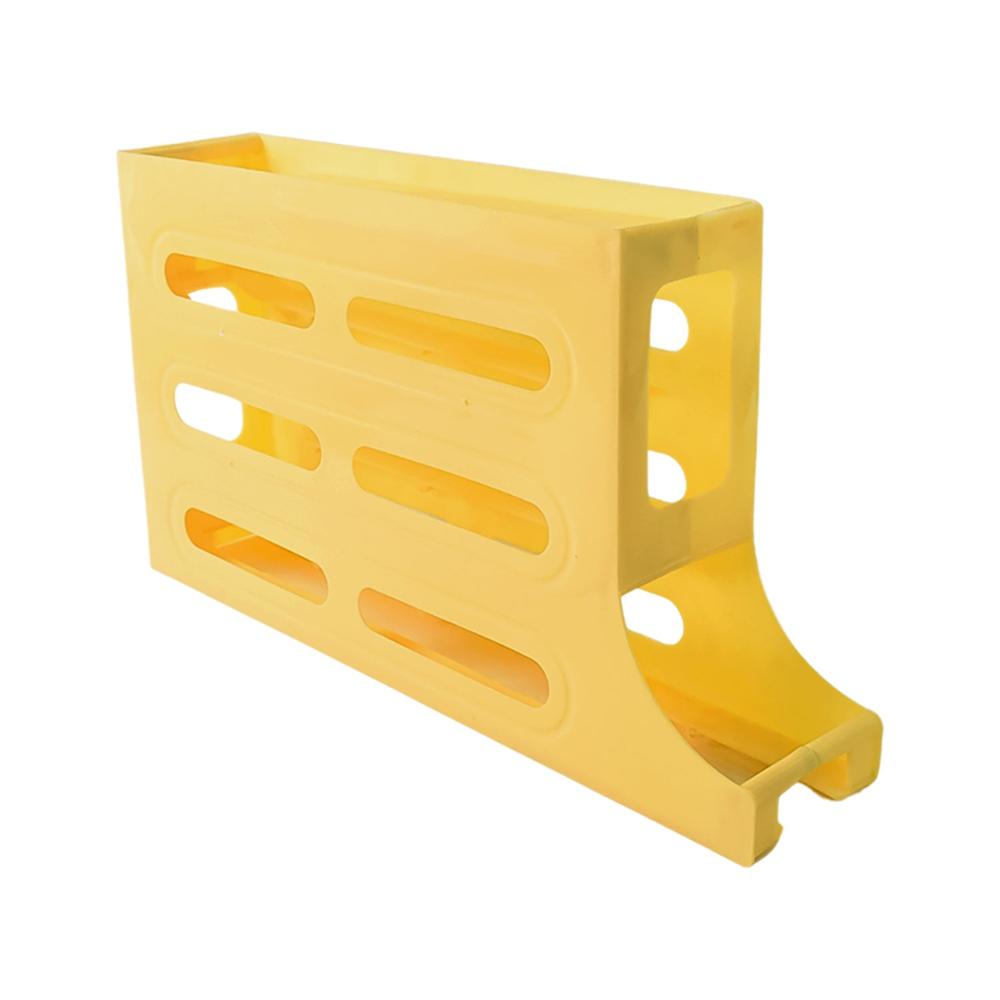 3-layer Rolling Egg Storage Rack Dispenser (1 Pc) - Color: Mix