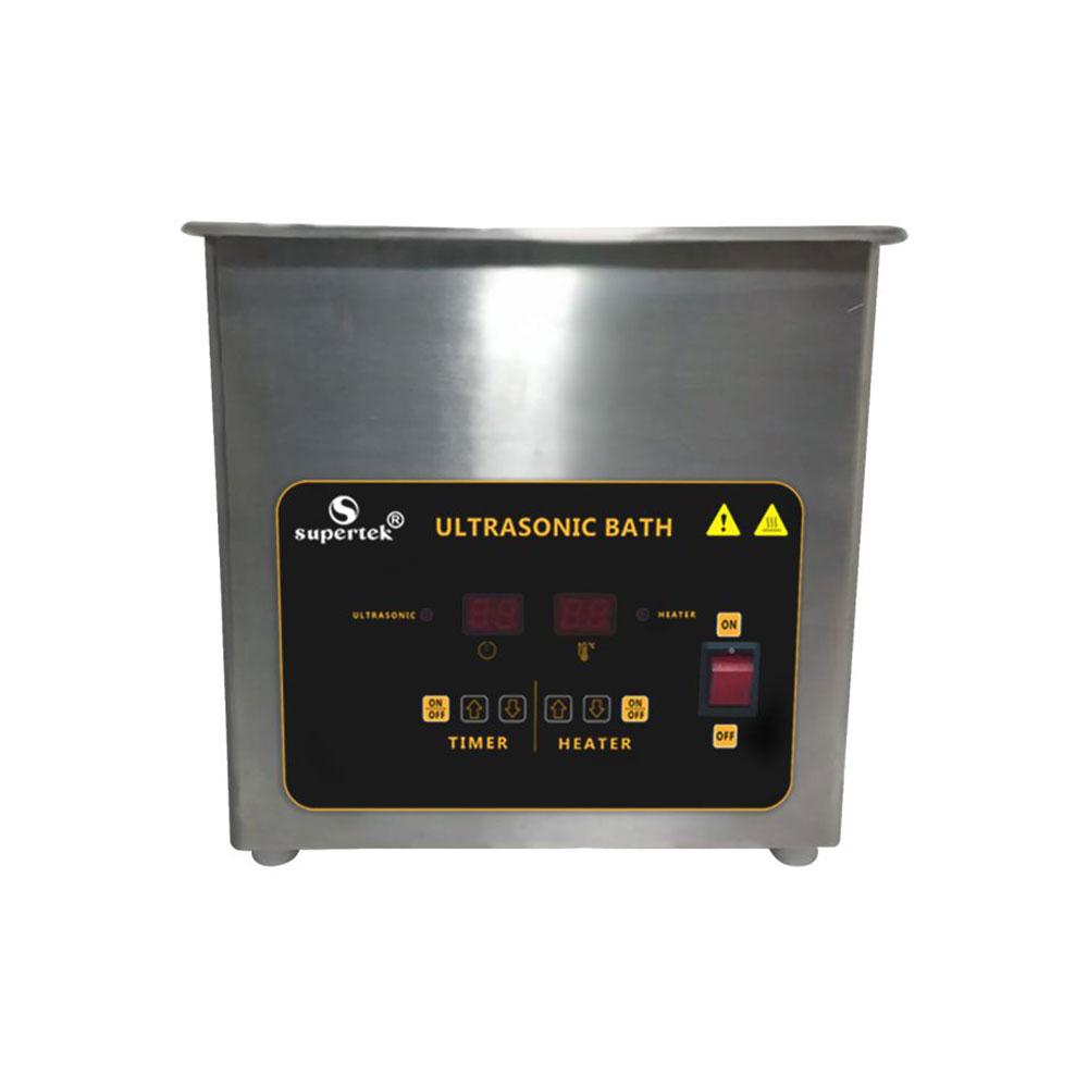 Ultrasonic Water Bath - Stainless Steel, 300x240x150 Mm, 6 Litre, 35 Khz | Digital Control, Timer, Continuous & Pulse Modes, Safety Protection
