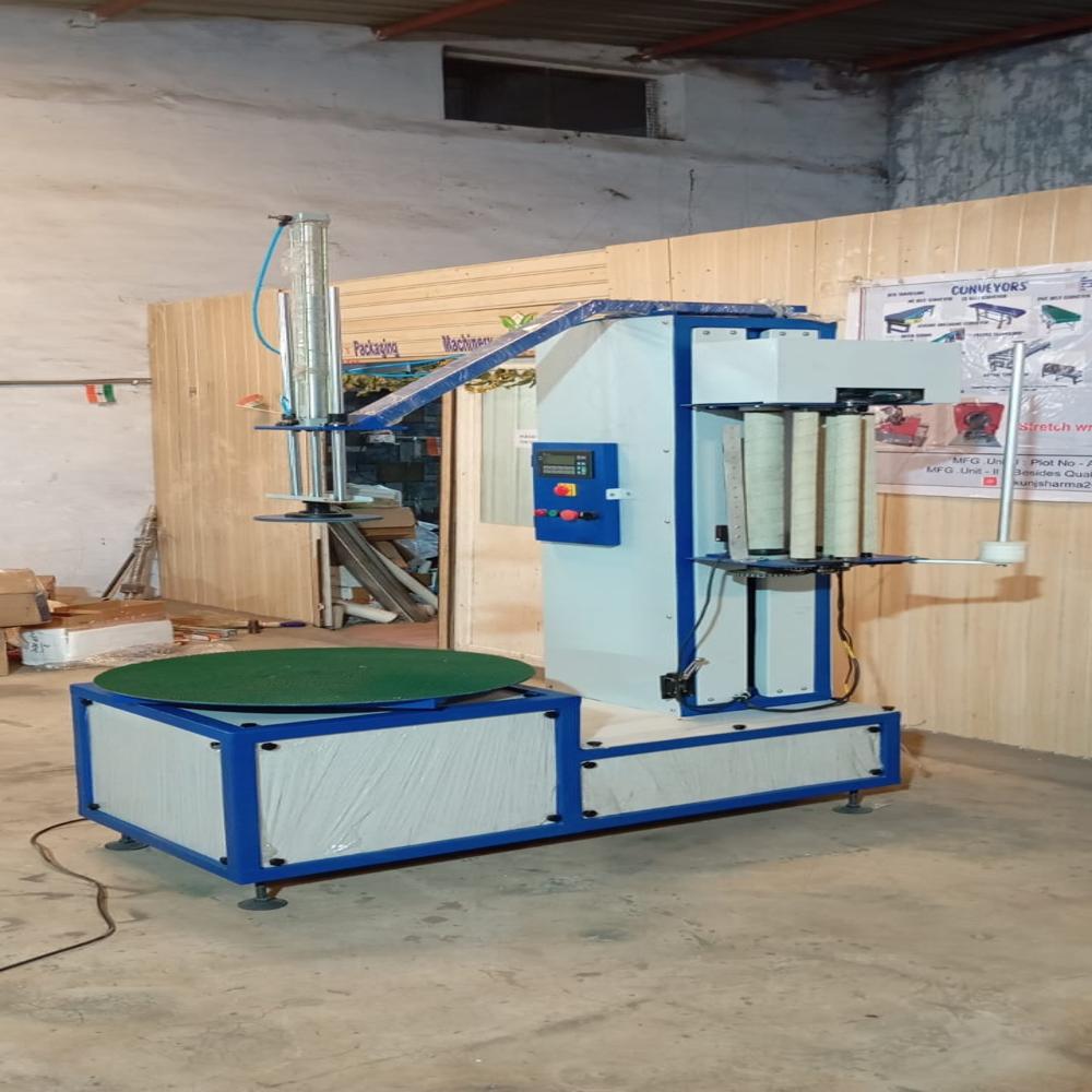Box Stretch Wrapping Machine With Pneumatic Holding