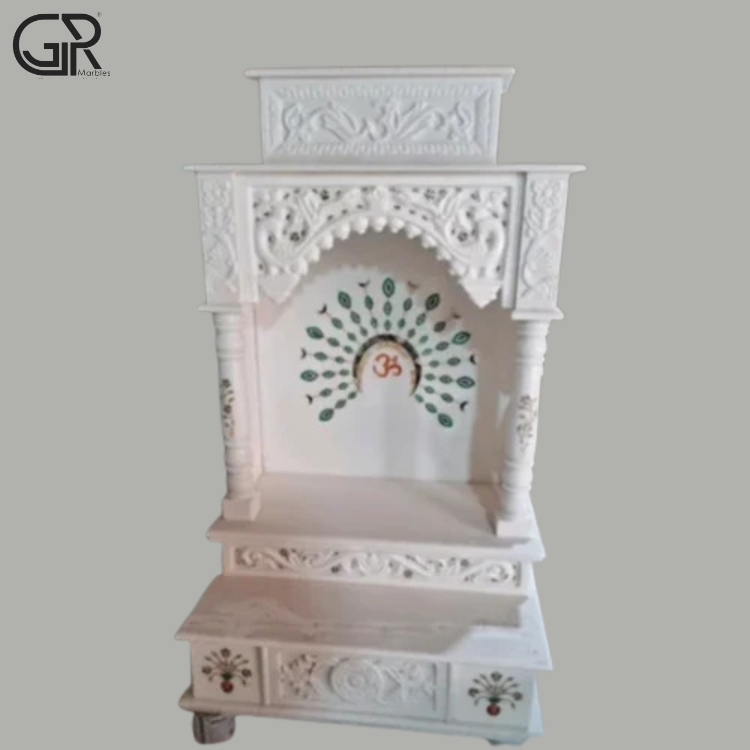 Inlay Makrana Marble Pooja Mandir