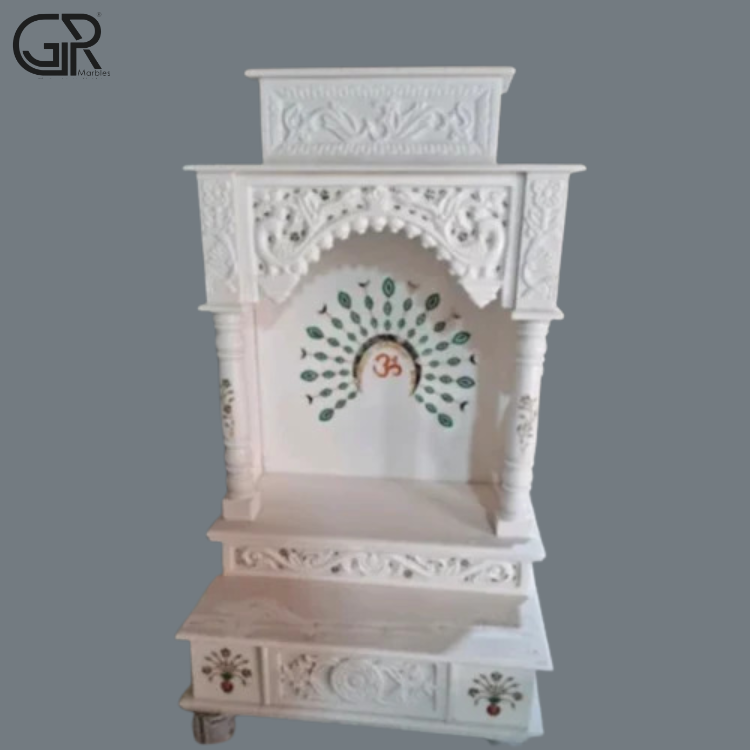 Inlay Makrana Marble Pooja Mandir