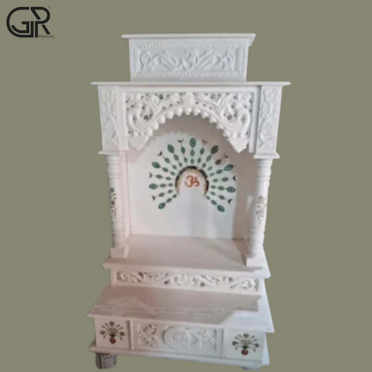 Inlay Makrana Marble Pooja Mandir