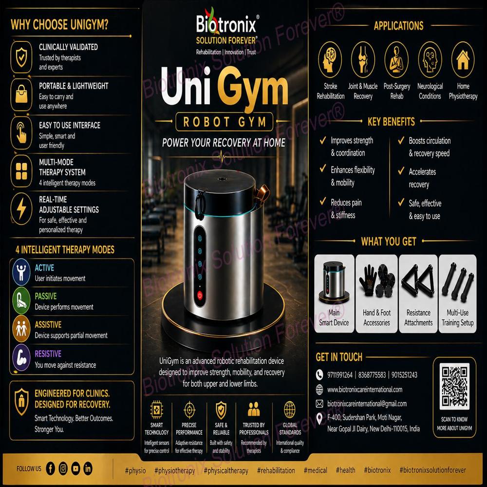 UniGym Physiotherapy Exercise Robot for Home Care Rehabilitation
