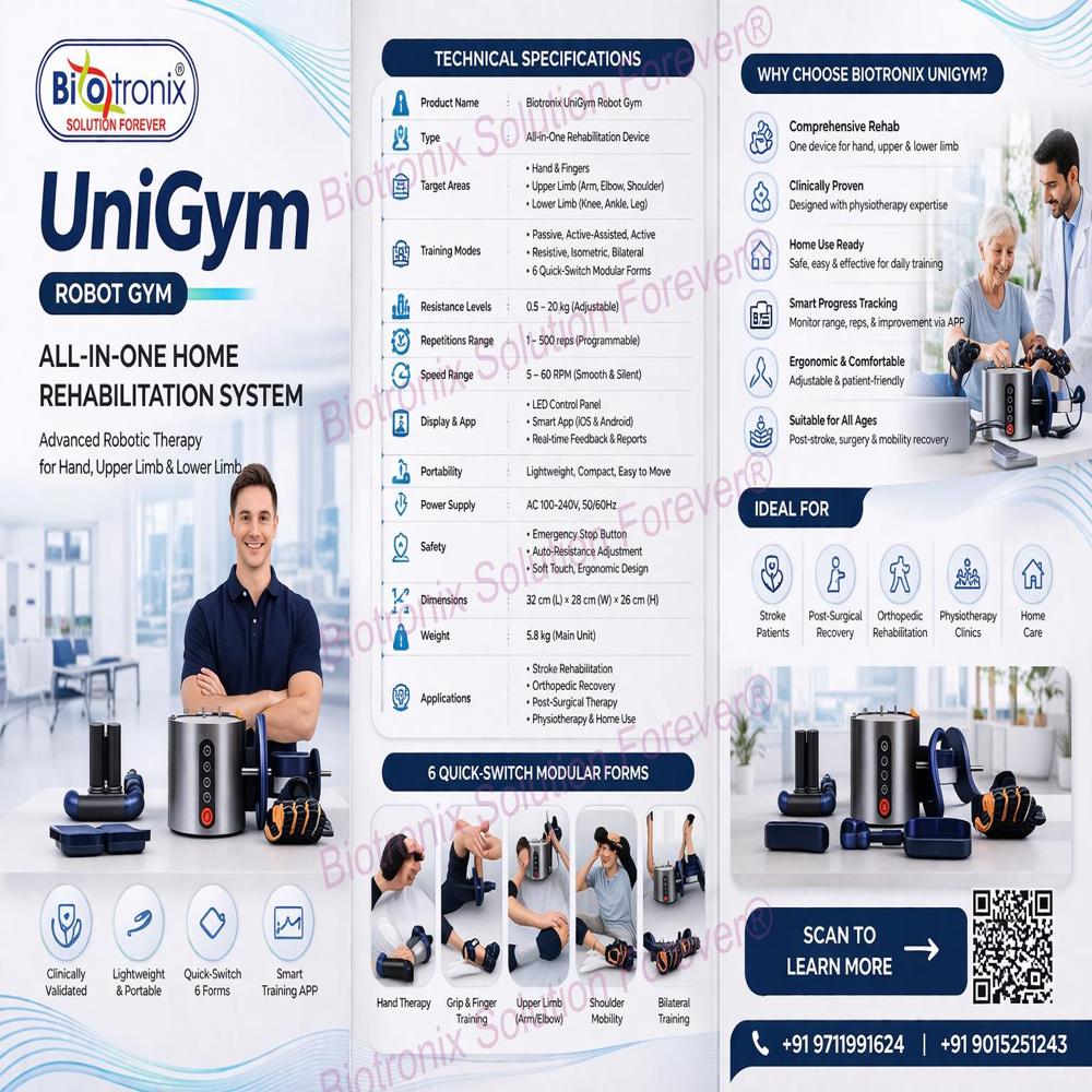 UniGym Physiotherapy Exercise Robot for Home Care Rehabilitation