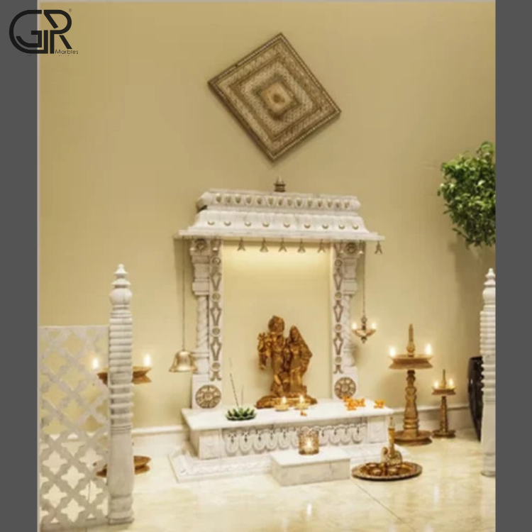 Polishing Marble Mandir, (Ht-4.5ft)