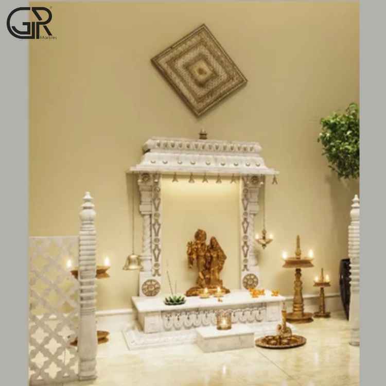 Polishing Marble Mandir, (Ht-4.5ft)