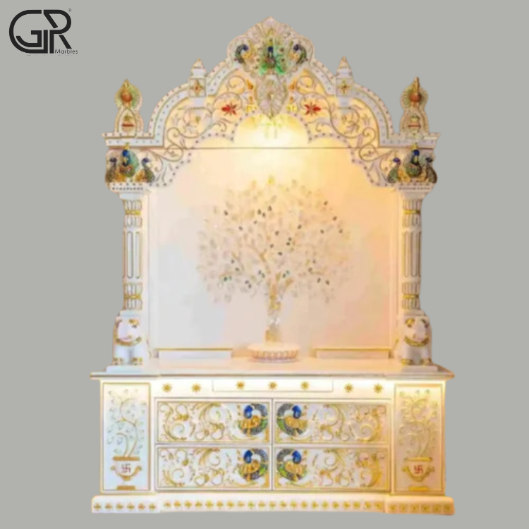 Makrana White Marble Mandir, (Ht-6.5ft)