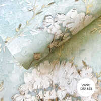Decorative Floral Wallpaper - Material: Pvc Vinyl