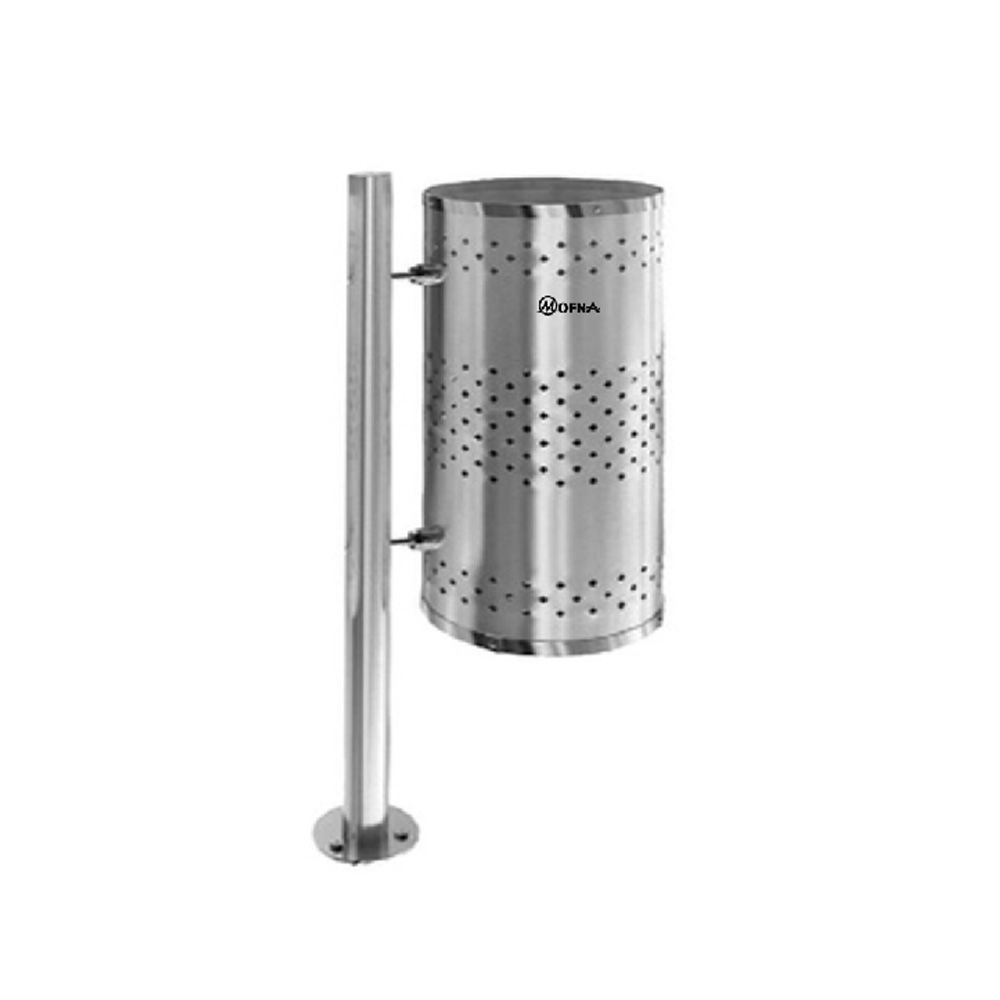 MOfna Single Stainless Steel Pipes Dustbin 40 Liter