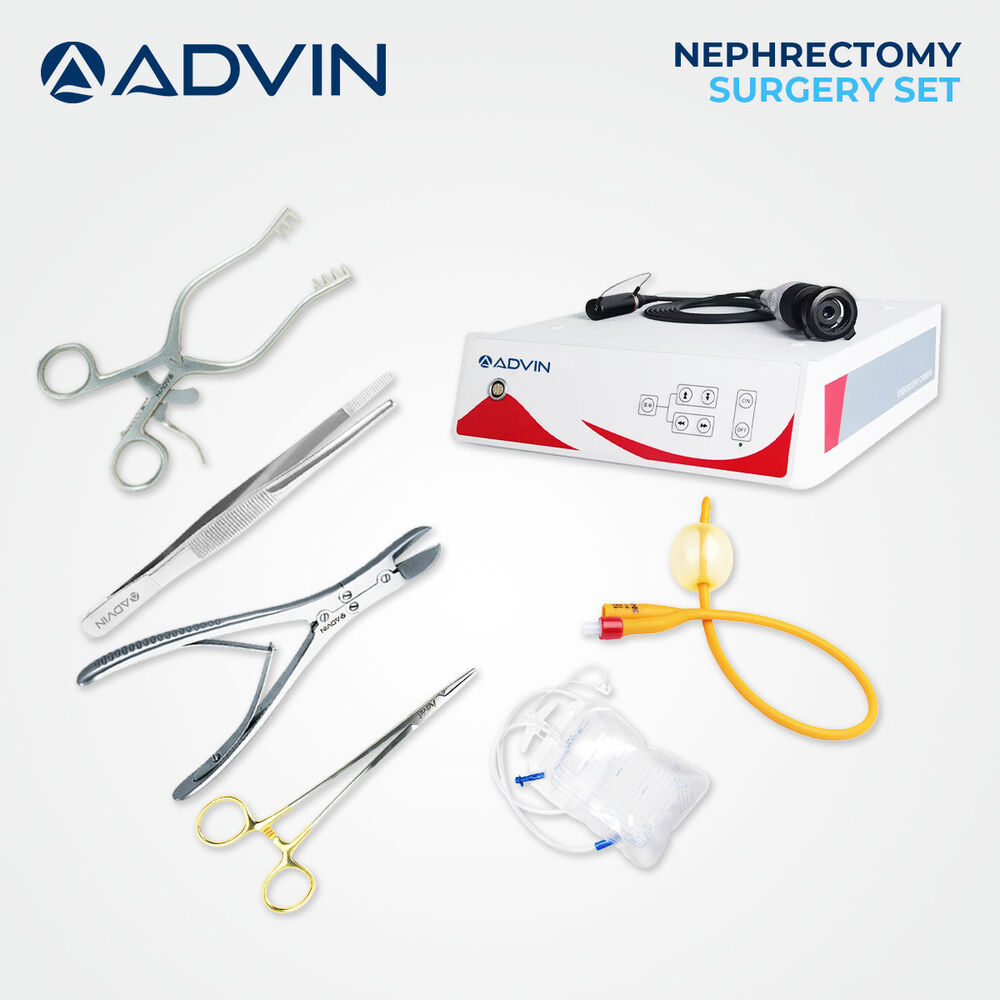 Kidney Removal Surgery Set - Stainless Steel, Standard Size, Silver | Rust Proof, Corrosion Resistant, Ergonomic Design