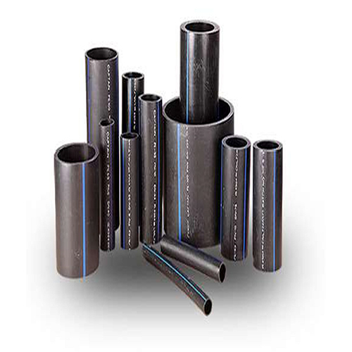 High Density Polyethylene Pipes For Water Supply - Color: Black With Blue Stripes