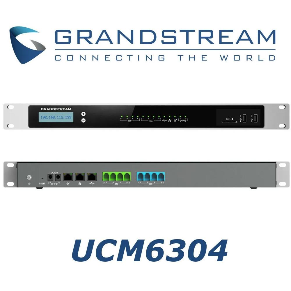 Gray Grandstream UCM6304 IP PBX Set