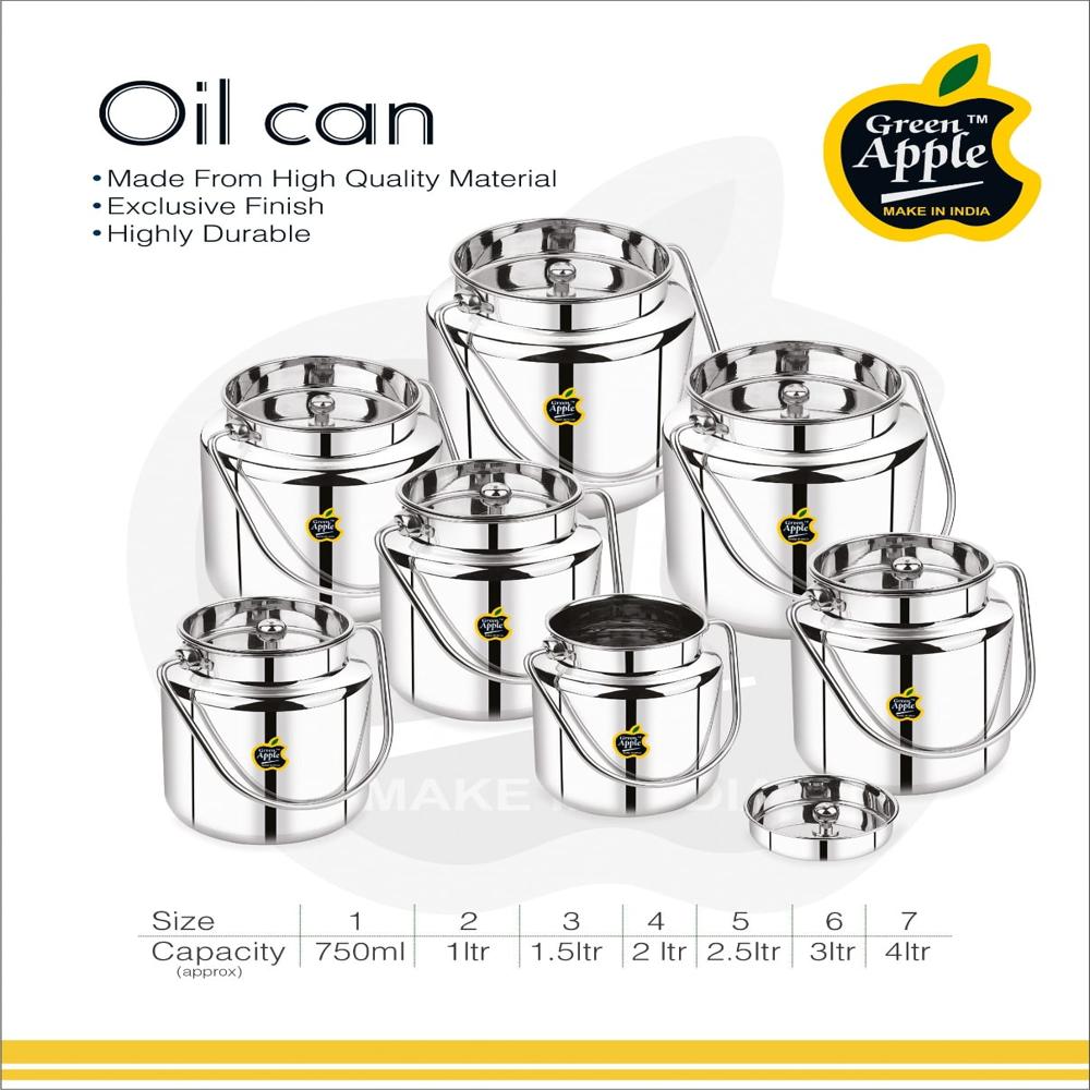 Premium 1 Litre Stainless Steel Akhand Barni